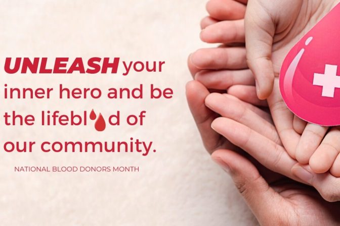 National Blood Donors Month (July)